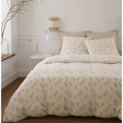 Housse de couette + taies gaze de coton 220 x 240 cm Liveo><noscript><img width=