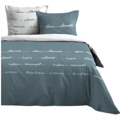 Housse de couette + taies 240x220cm Reverie Zen>Eden Discount