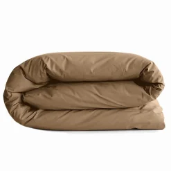 Housse de couette 140 x 200 cm "Prémium" pour lit 1 place - Prémium Taupe>Coton Pur Online