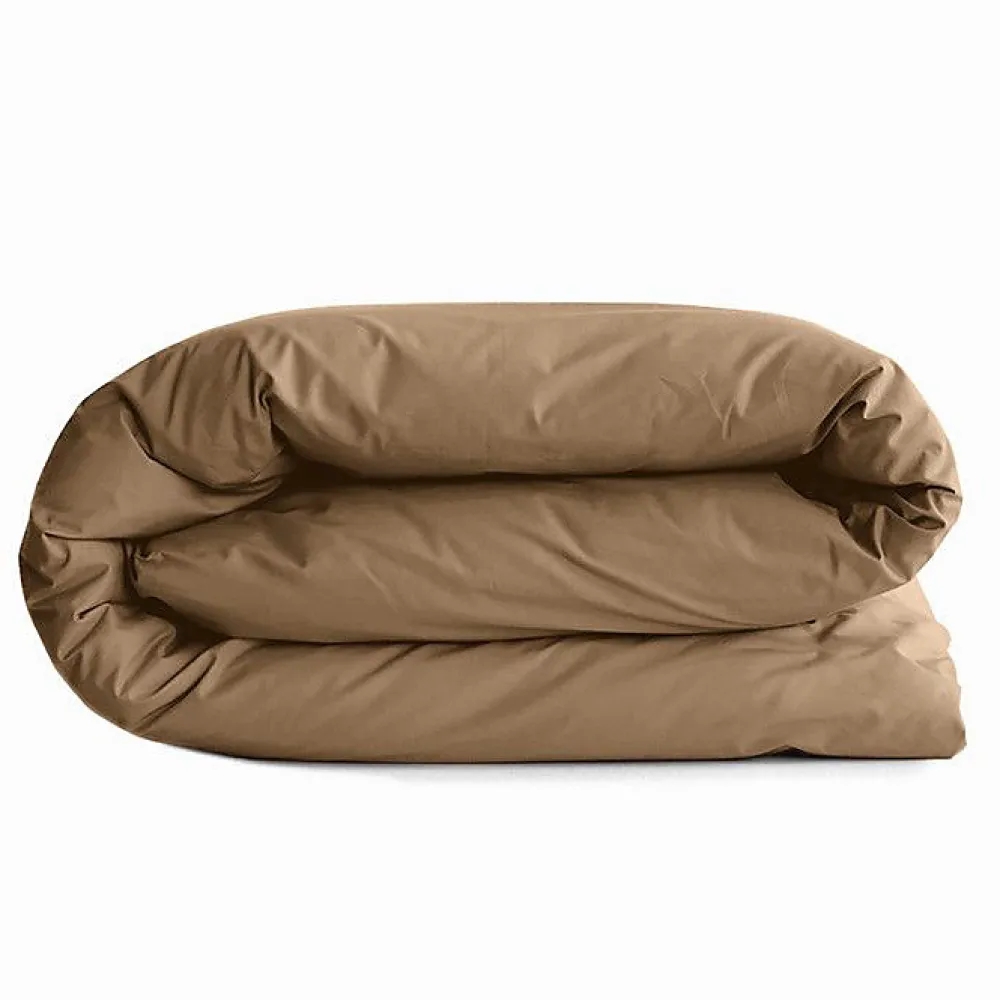 Housse de couette 140 x 200 cm "Prémium" pour lit 1 place - Prémium Taupe>Coton Pur Online