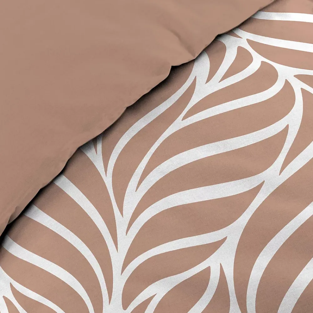 Douceur D'Intérieur Housse de couette 240 x 220 cm imprimée 57 fils MORGANE Mocha 2 taies incluses* Parure De Lit