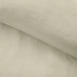 Housse de couette 240 x 220 cm microfibre unie lavée LIAM Ivoire 2 taies incluses>Douceur D'Intérieur Discount