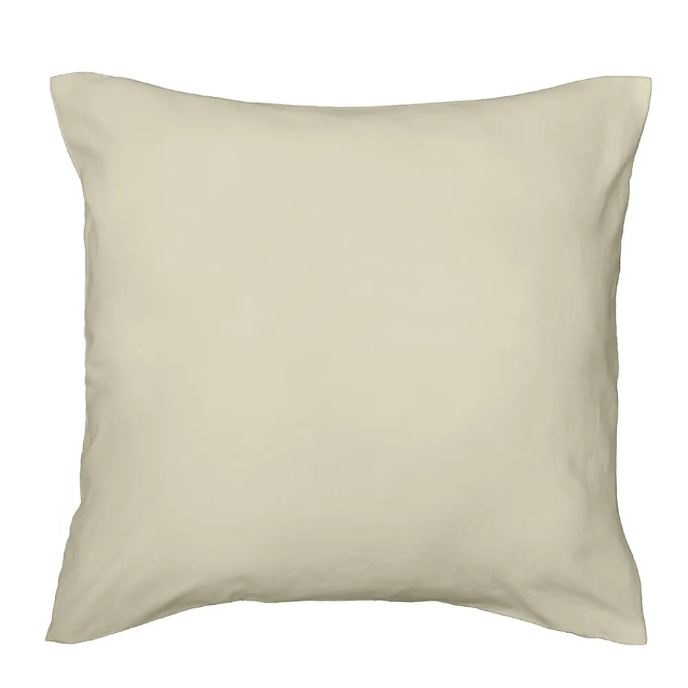 Housse de couette 240 x 220 cm microfibre unie lavée LIAM Ivoire 2 taies incluses>Douceur D'Intérieur Discount
