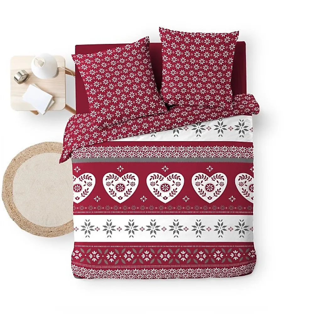 Housse de couette 260 x 240 cm coton 42 fils + 2 taies Alpage>Douceur D'Intérieur Discount