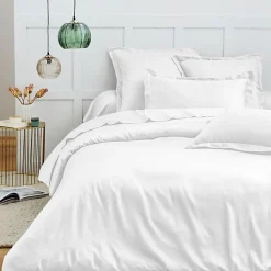 Housse de couette 240 x 220 cm "Prémium" pour lit 2 places - Prémium Neige>Coton Pur Clearance