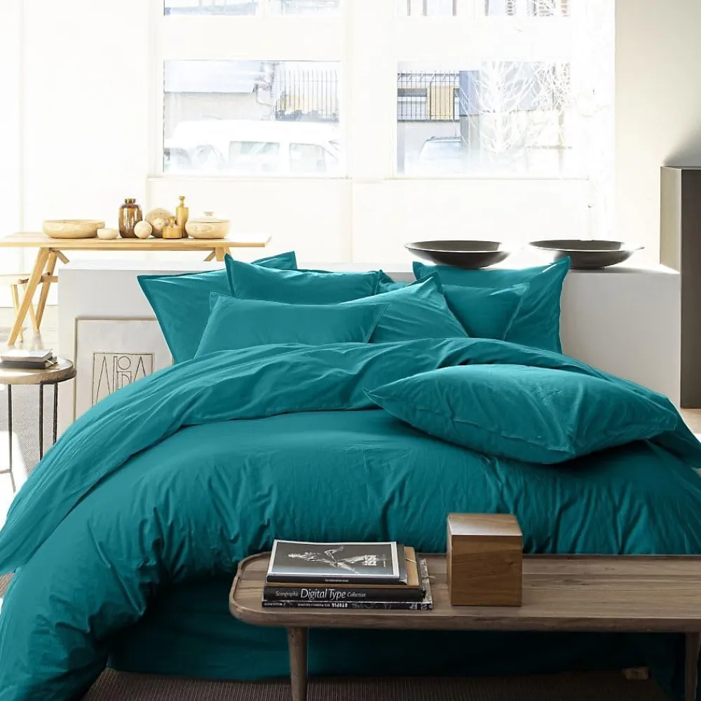 Housse de couette 220 x 240 cm bleu canard>Eden Sale