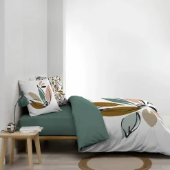 Housse de couette 240 x 220 cm + 2 taies Coton 42 fils OCTAVIA><noscript><img width=