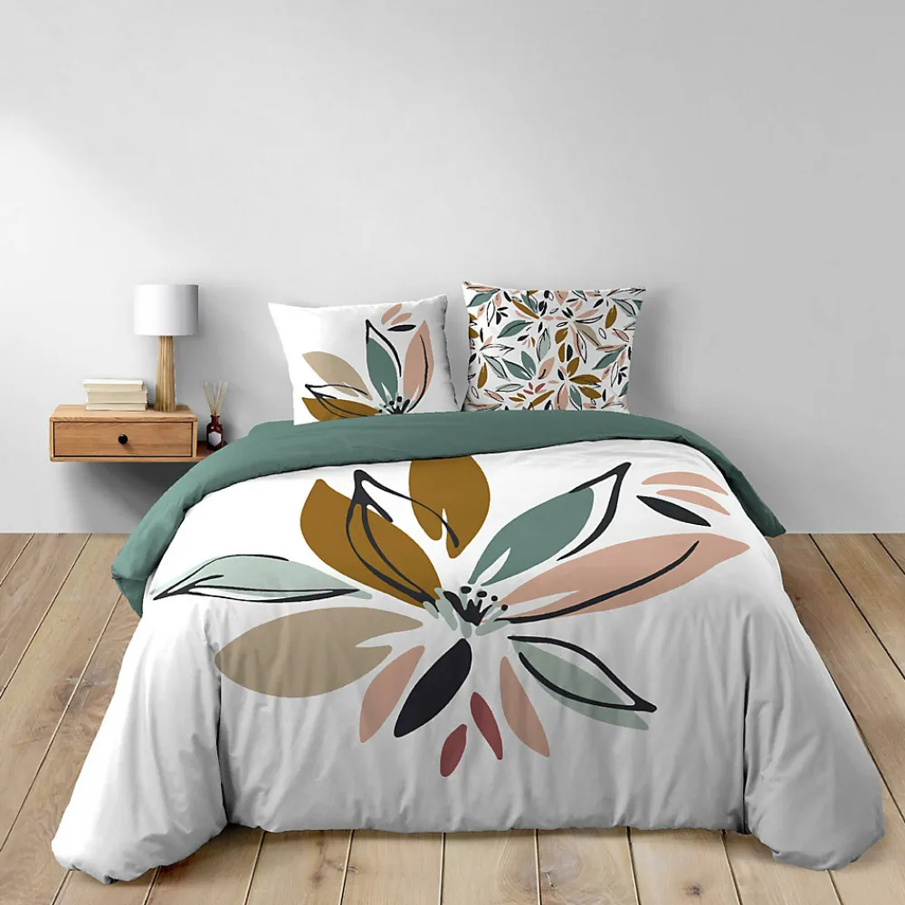 Housse de couette 240 x 220 cm + 2 taies Coton 42 fils OCTAVIA>Douceur D'Intérieur Hot