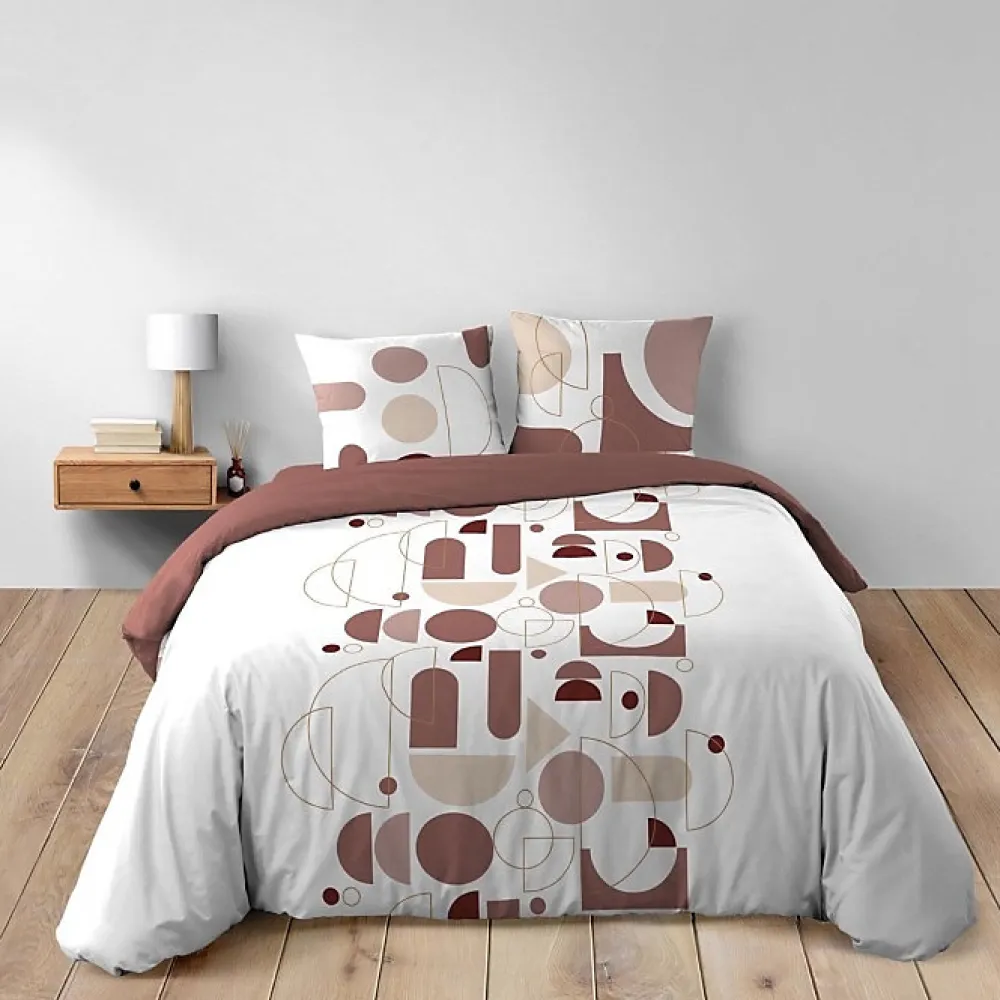 Douceur D'Intérieur Housse de couette 260 x 240 cm coton 42 fils + 2 taies Chilipop rose* Parure De Lit