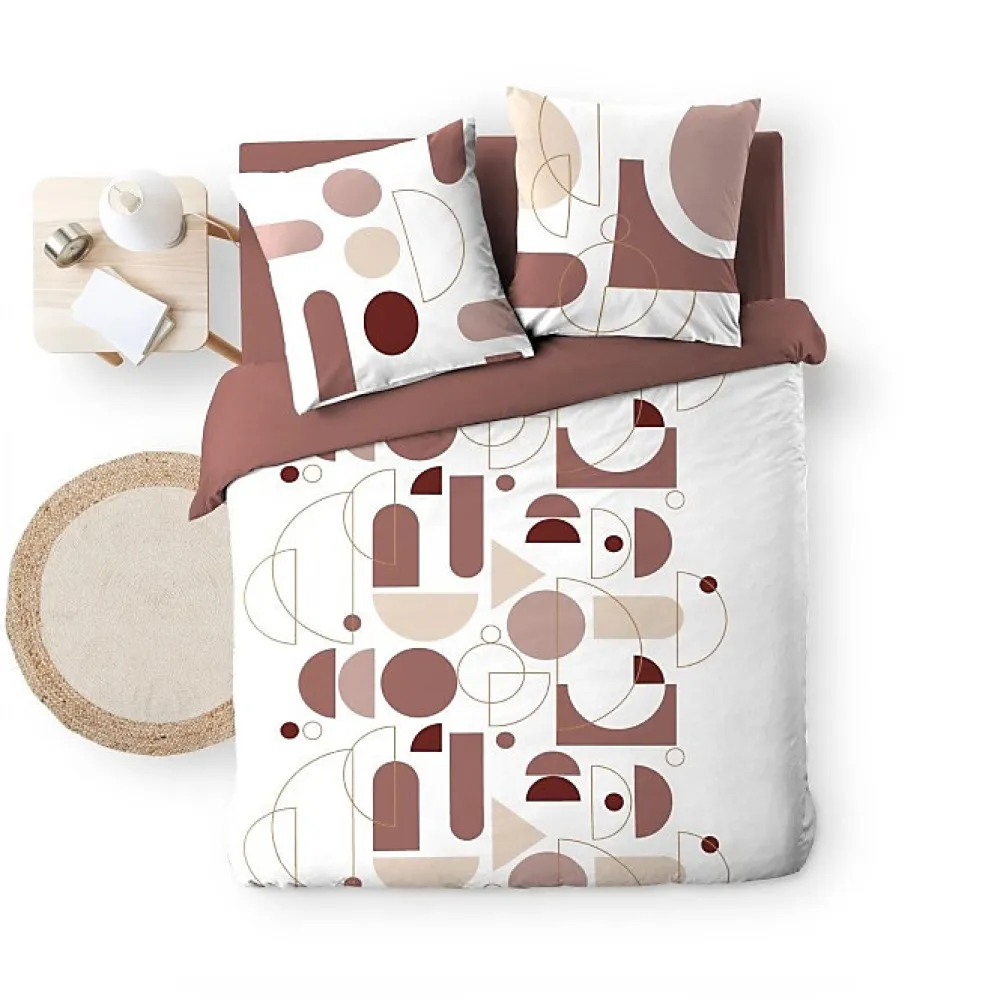 Douceur D'Intérieur Housse de couette 260 x 240 cm coton 42 fils + 2 taies Chilipop rose* Parure De Lit