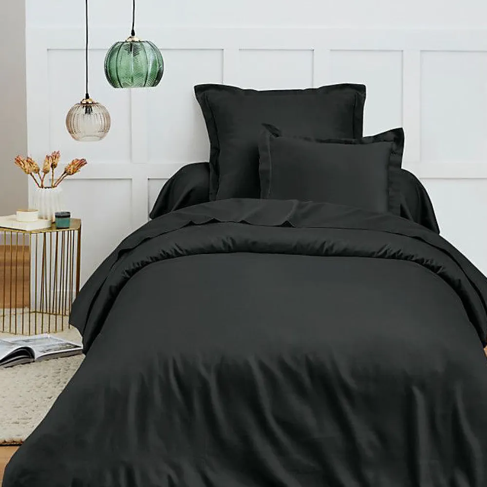 Coton Pur Housse de couette 140 x 200 cm "Prémium" pour lit 1 place - Prémium Truffe* Housse De Couette