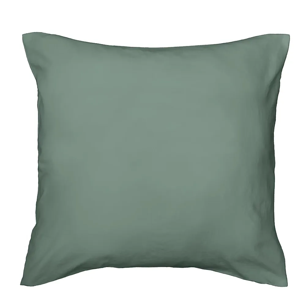 Douceur D'Intérieur Housse de couette 240 x 220 cm microfibre unie lavée LIAM Cèdre 2 taies incluses* Parure De Lit