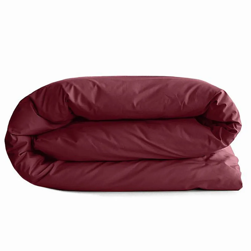 Coton Pur Housse de couette 260 x 240 cm "Prémium" pour lit 2 places King Size - Prémium Grenat* Housse De Couette