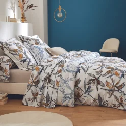 Tradilinge Housse de couette aux fleurs exubérantes (200x200 cm - Blanc)* Housse De Couette