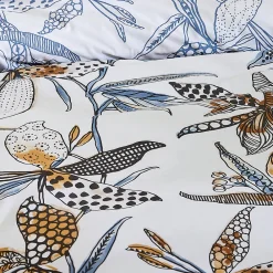 Tradilinge Housse de couette aux fleurs exubérantes (260x240 cm - Blanc)* Housse De Couette