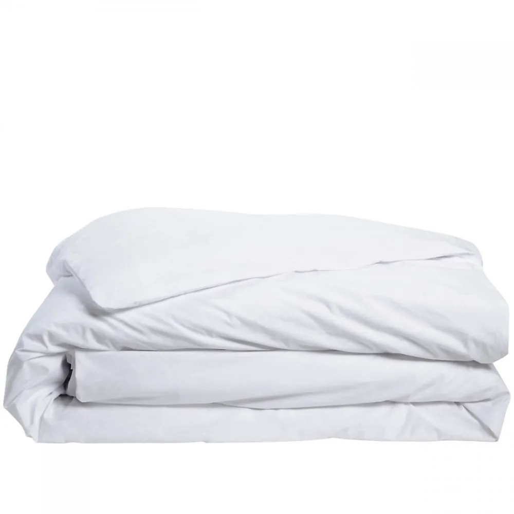 Housse de couette Blanc 240x260cm Parure PERCALE>Bleu Calin Sale