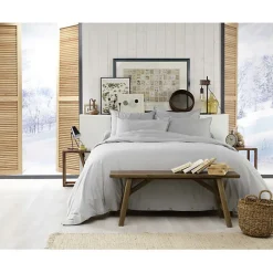 Housse de couette "Candice" toutes dimensions Flanelle de Coton - Candice Brume - Housse de couette 260 x 240 cm>L'Effet Papillon Discount
