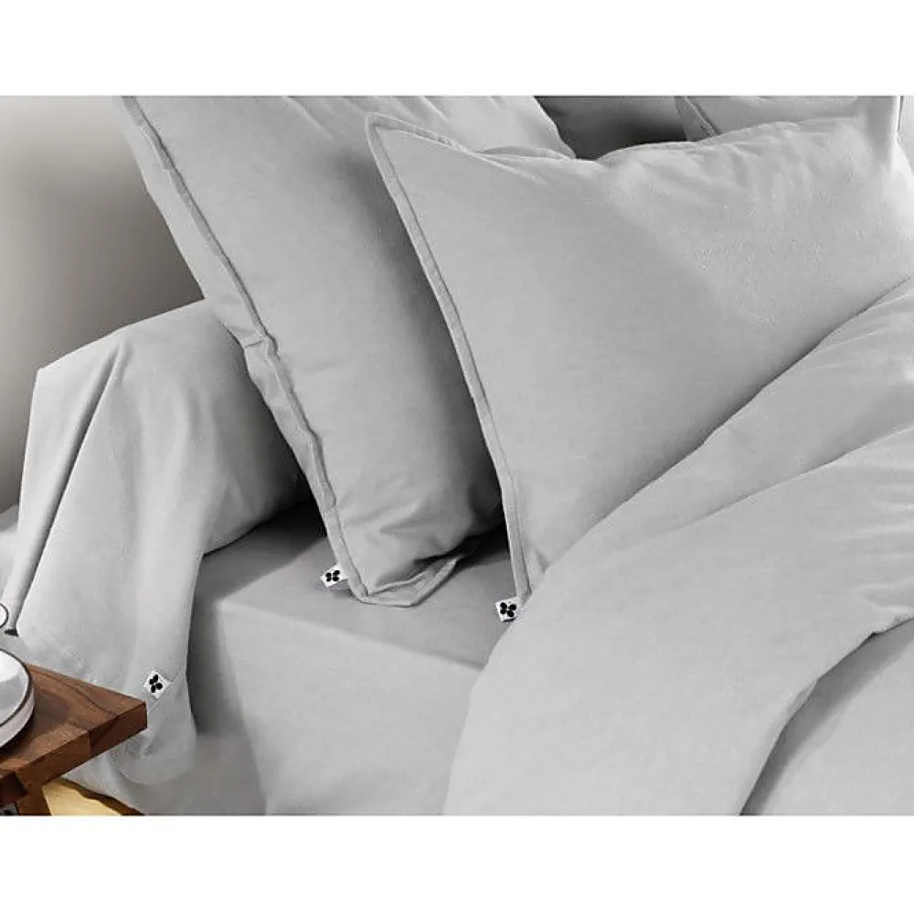 Housse de couette "Candice" toutes dimensions Flanelle de Coton - Candice Brume - Housse de couette 260 x 240 cm>L'Effet Papillon Discount