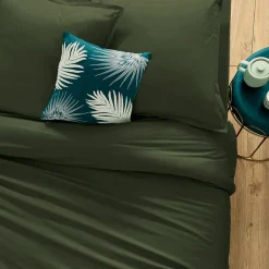 Housse de couette Carina coton 240x220cm vert kaki - Atmosphera><noscript><img width=