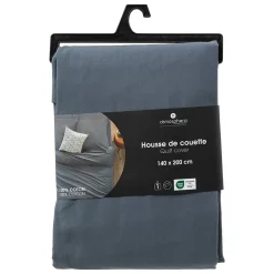 Atmosphera Créateur D'Intérieur Housse de couette Carina en coton 200x140cm bleu orage - Atmosphera* Housse De Couette