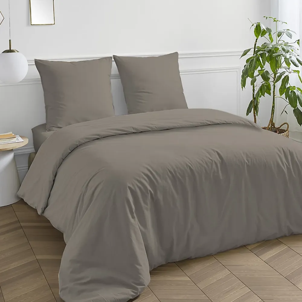 Future Home Housse de couette en coton 57 fils unie 200x200cm* Housse De Couette