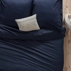 Housse de couette en coton - bleu encre 240x220 cm - Atmosphera>Atmosphera Créateur D'Intérieur Outlet