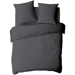 Housse de couette en coton 57 fils unie 200x200cm>Future Home Outlet