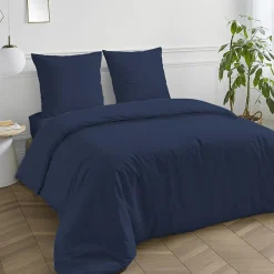Future Home Housse de couette en coton 57 fils unie 140x200cm* Housse De Couette