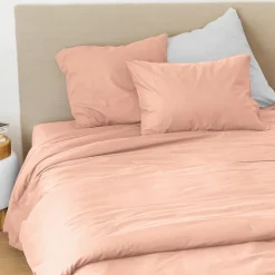 Toison d'Or Housse de couette en coton lavé Cap Ferret (200x200 cm - Rose)* Housse De Couette