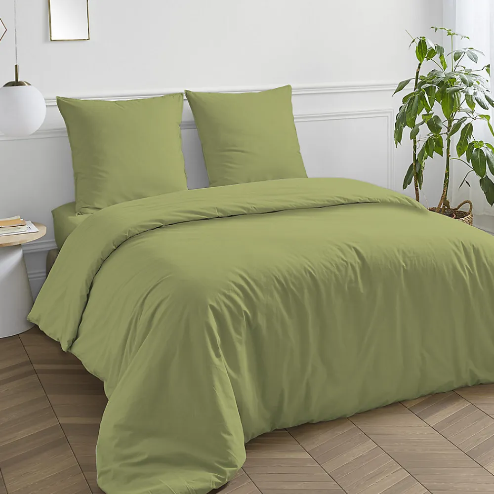 Housse de couette en coton 57 fils unie 260x240cm>Future Home Best