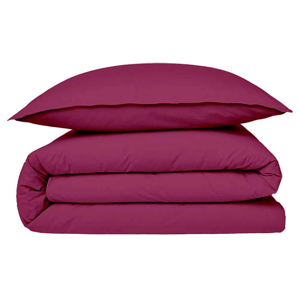Housse de couette en coton 57 fils unie 140x200cm>Future Home Outlet