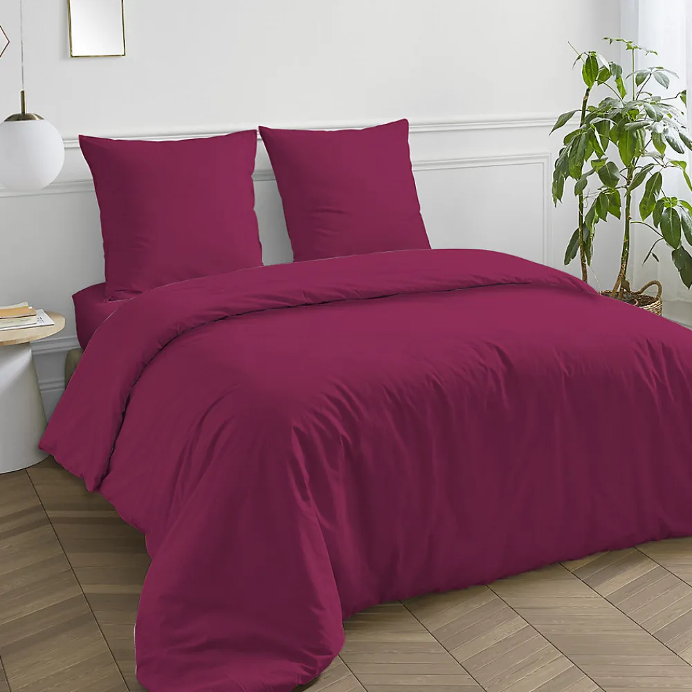 Housse de couette en coton 57 fils unie 140x200cm>Future Home Outlet