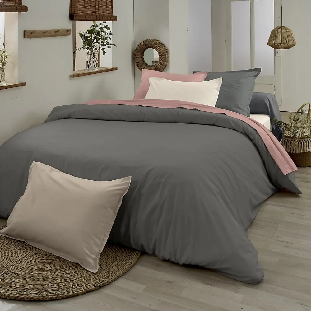Tradilinge Housse de couette en coton biologique (240x220 cm - Marron Clair)* Housse De Couette