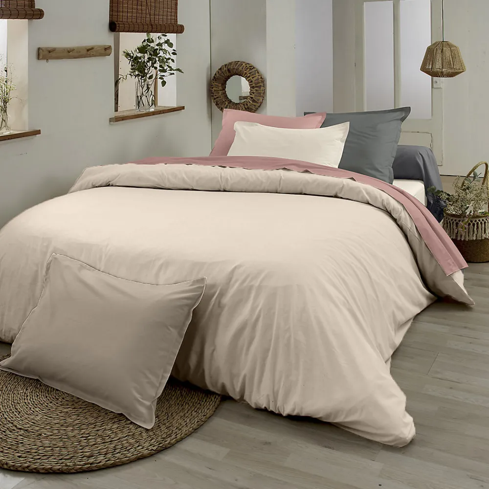 Housse de couette en coton biologique (260x240 cm - Sable)>Tradilinge Online
