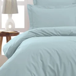 Housse de couette en percale coton Bleu Arctic 200x200 cm SOFT PERCALE>Sensei Maison Sale