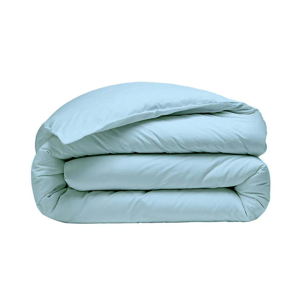 Housse de couette en percale coton Bleu Arctic 200x200 cm SOFT PERCALE>Sensei Maison Sale