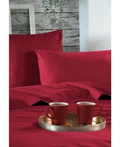 Housse de couette en percale de coton uni Elysée>Eden Clearance
