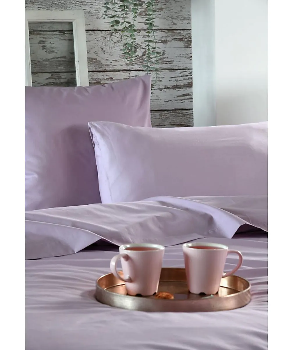 Housse de couette en percale de coton uni Elysée>Eden Best