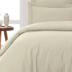 Housse de couette en percale coton Ficelle 140x200 cm SOFT PERCALE>Sensei Maison Sale