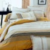 Housse de couette en percale de coton au style ethnique chic (300x240 cm - Jaune)>Tradilinge