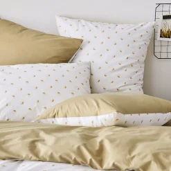 Housse de couette en percale au style géométrique (280x240 cm - Beige)>Tradilinge Discount
