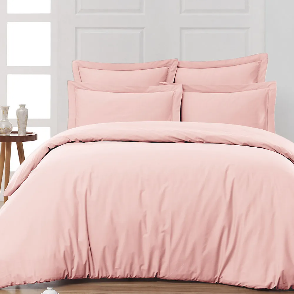 Housse de couette en percale coton Poudre 240x220 cm SOFT PERCALE>Sensei Maison Online