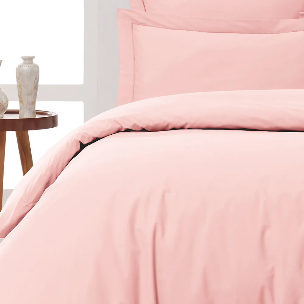 Housse de couette en percale coton Poudre 240x220 cm SOFT PERCALE>Sensei Maison Online