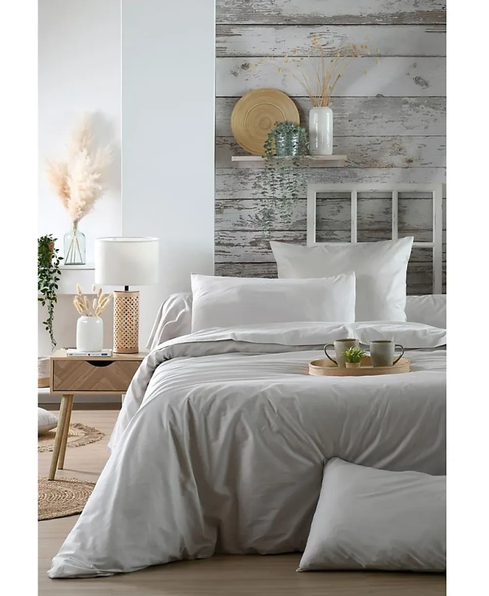 Eden Housse de couette en percale de coton uni Elysée* Housse De Couette