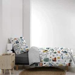 Douceur D'Intérieur Housse de couette enfant 140 x 200 cm + 1 taie Coton 42 fils PTI BOLIDE* Housse De Couette