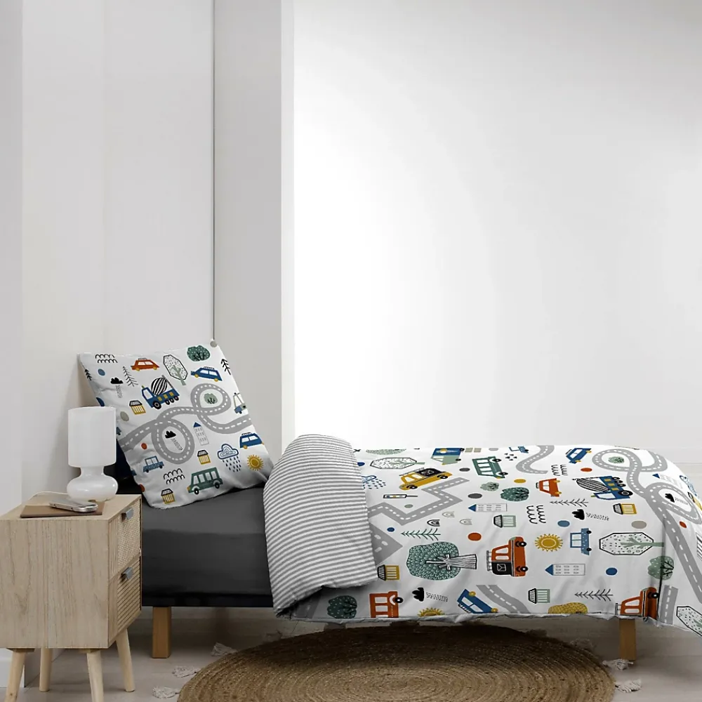 Douceur D'Intérieur Housse de couette enfant 140 x 200 cm + 1 taie Coton 42 fils PTI BOLIDE* Housse De Couette