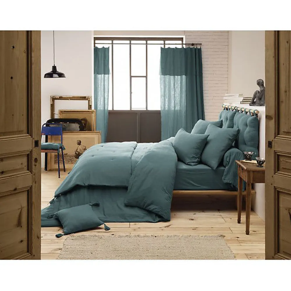 Housse de couette "Gaïa" toutes dimensions "Gaze de Coton" - Gaïa Canard - Housse de couette 200 x 200 cm>L'Effet Papillon