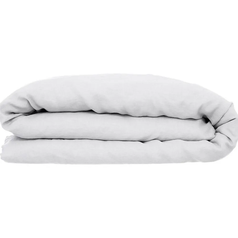 Housse de couette Linah - blanc - lin lavé 260x240 cm - Atmosphera>Atmosphera Créateur D'Intérieur Discount