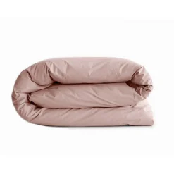 Vent Du Sud Housse de couette "Manoir" percale pur coton peigné longues fibres 80 fils/cm² - Rose - Housse de couette 140 x 200 cm* Housse De Couette
