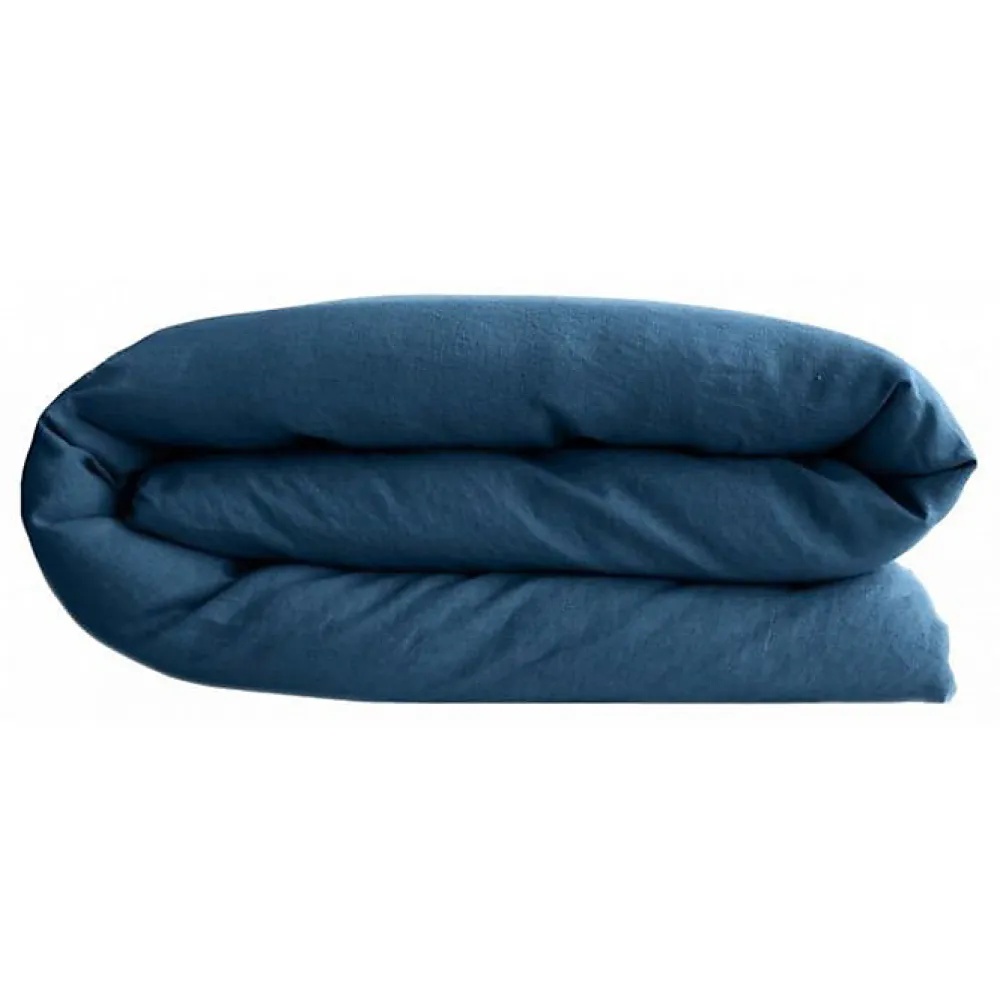 Housse de couette Palace 100% coton teint lavé - Palace Marine - Housse de couette 260 x 240 cm>Vent Du Sud Hot